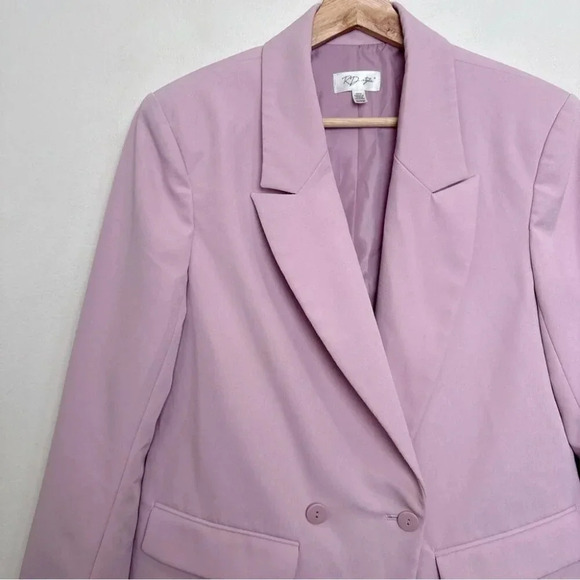 Rd  Style Womens Xsmall Oversized Lilac Double Breasted Blazer - Picture 8 of 15